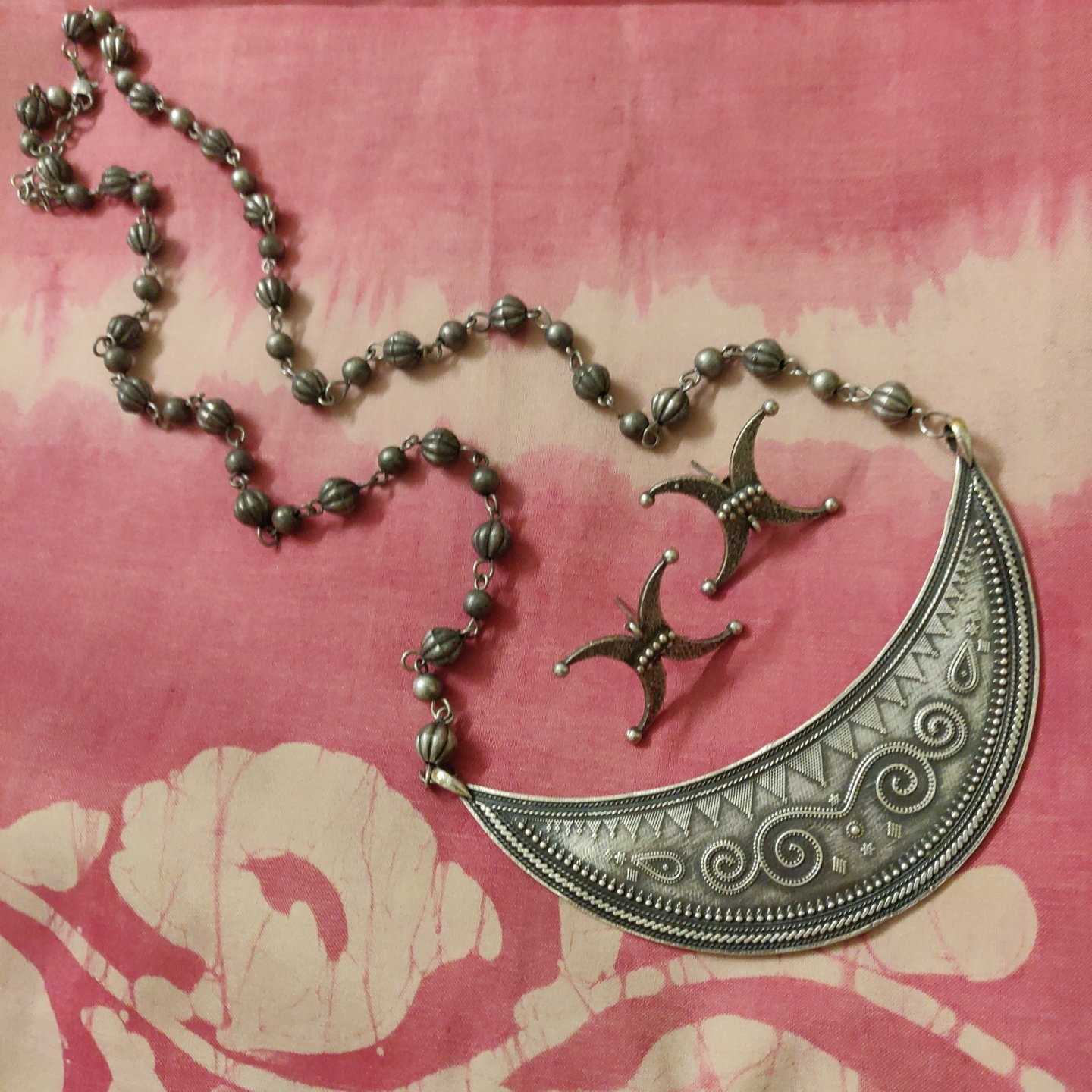 Statement Pendant on Long Chain