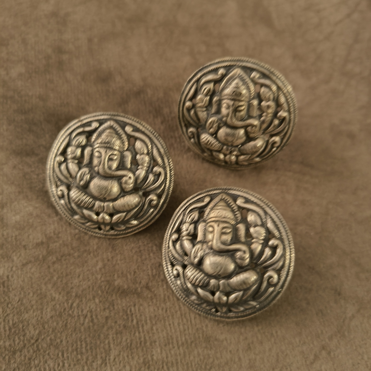 Ganesha Ring & Studs Combo
