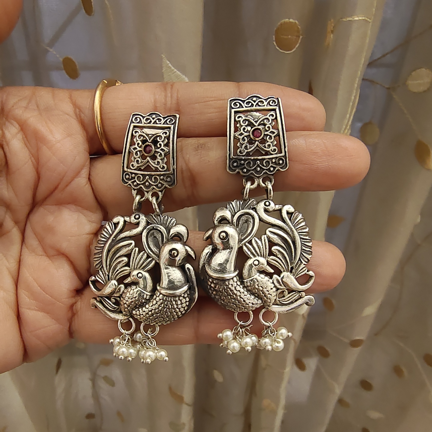 Peacock Earrings