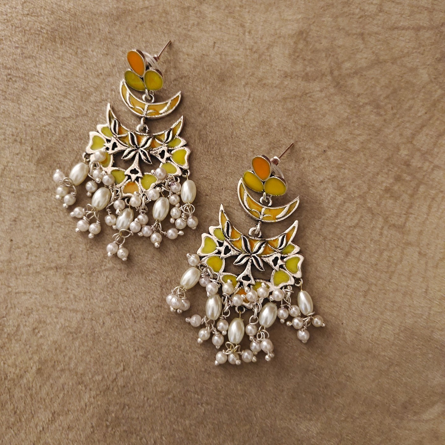 Enamel Work Earrings