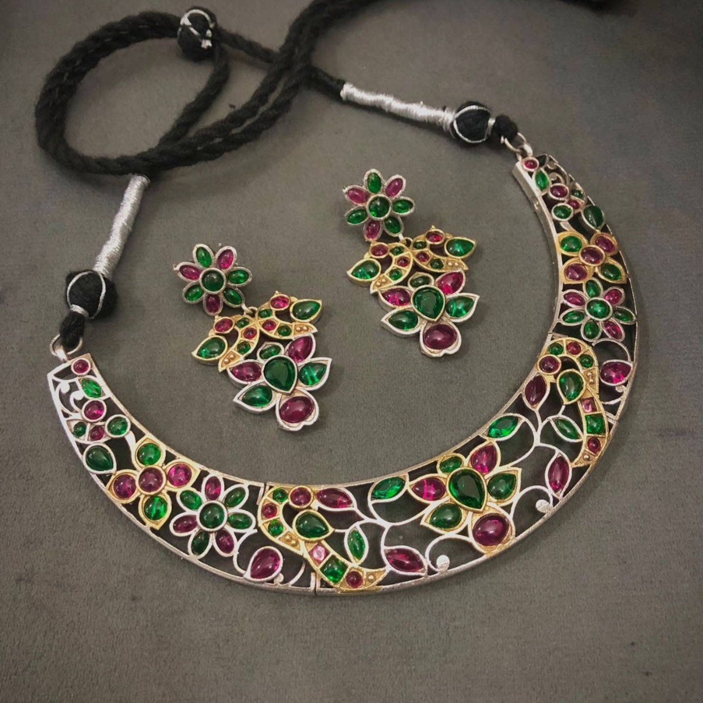Antique Finish Necklace Set 