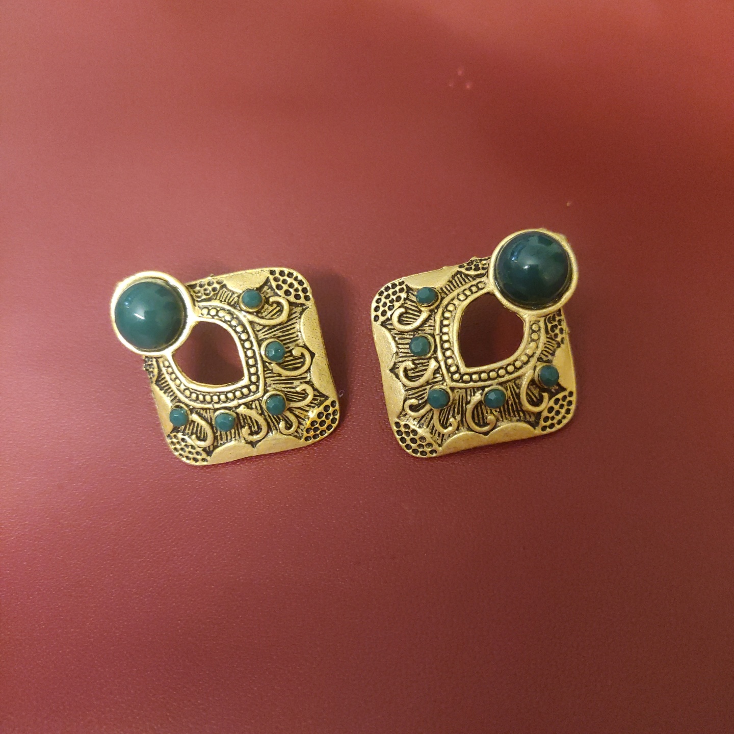Earrings in Matte Gold Finish
