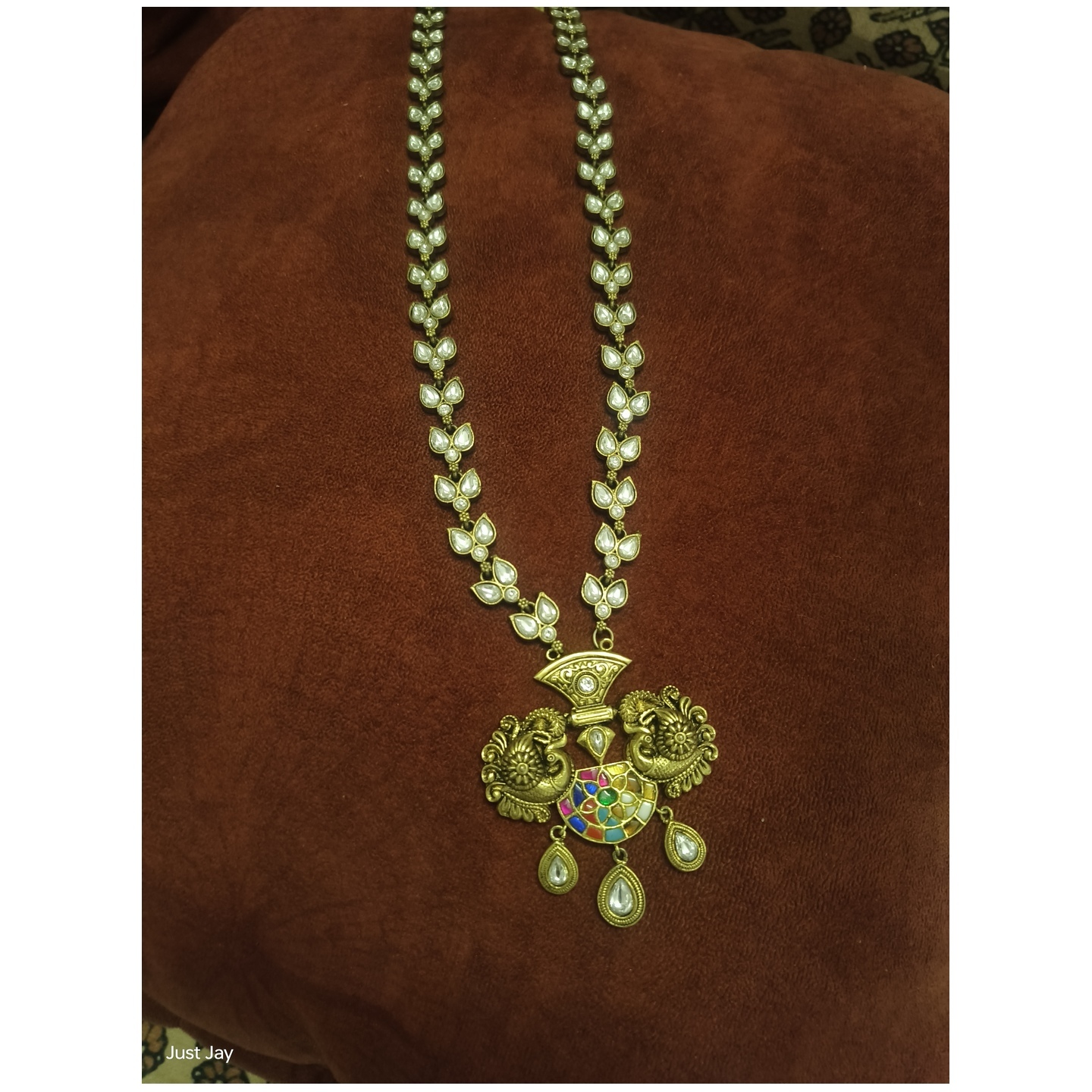 Kundan Necklace in Antique Finish
