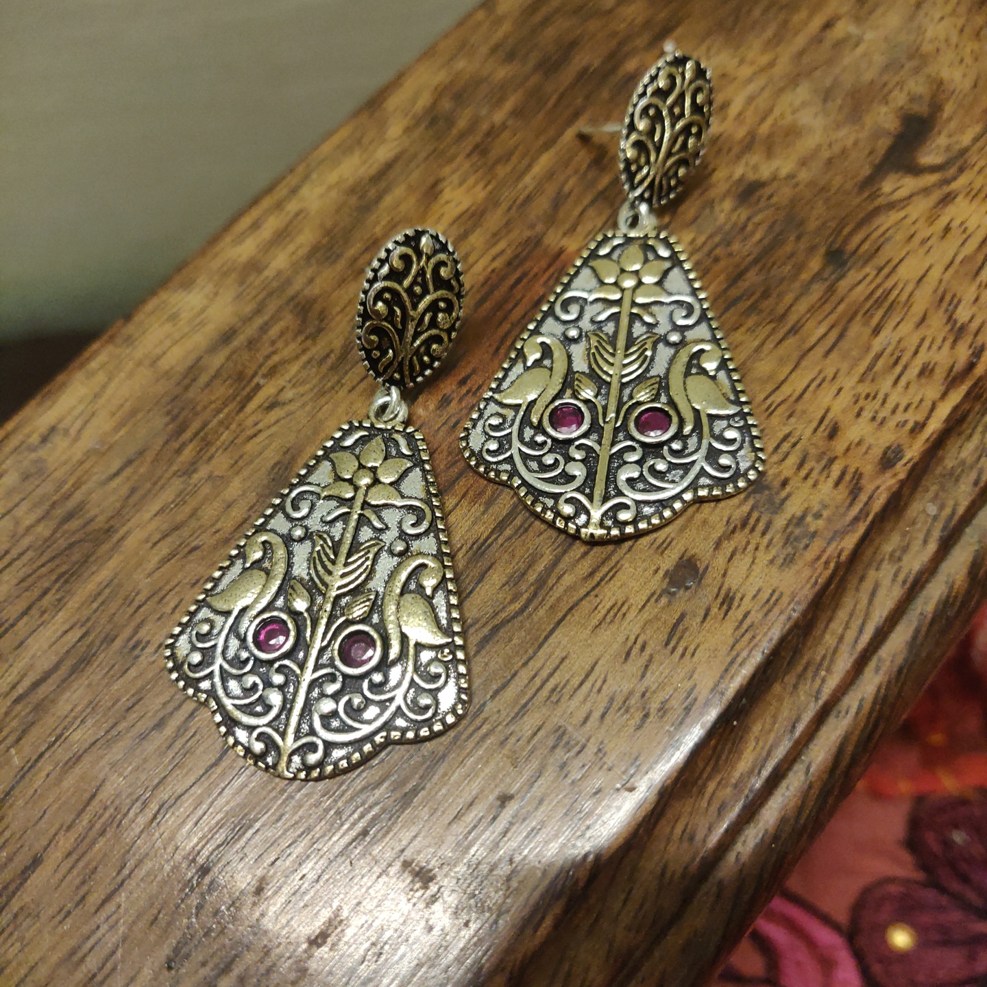 Dual Tone Earrings