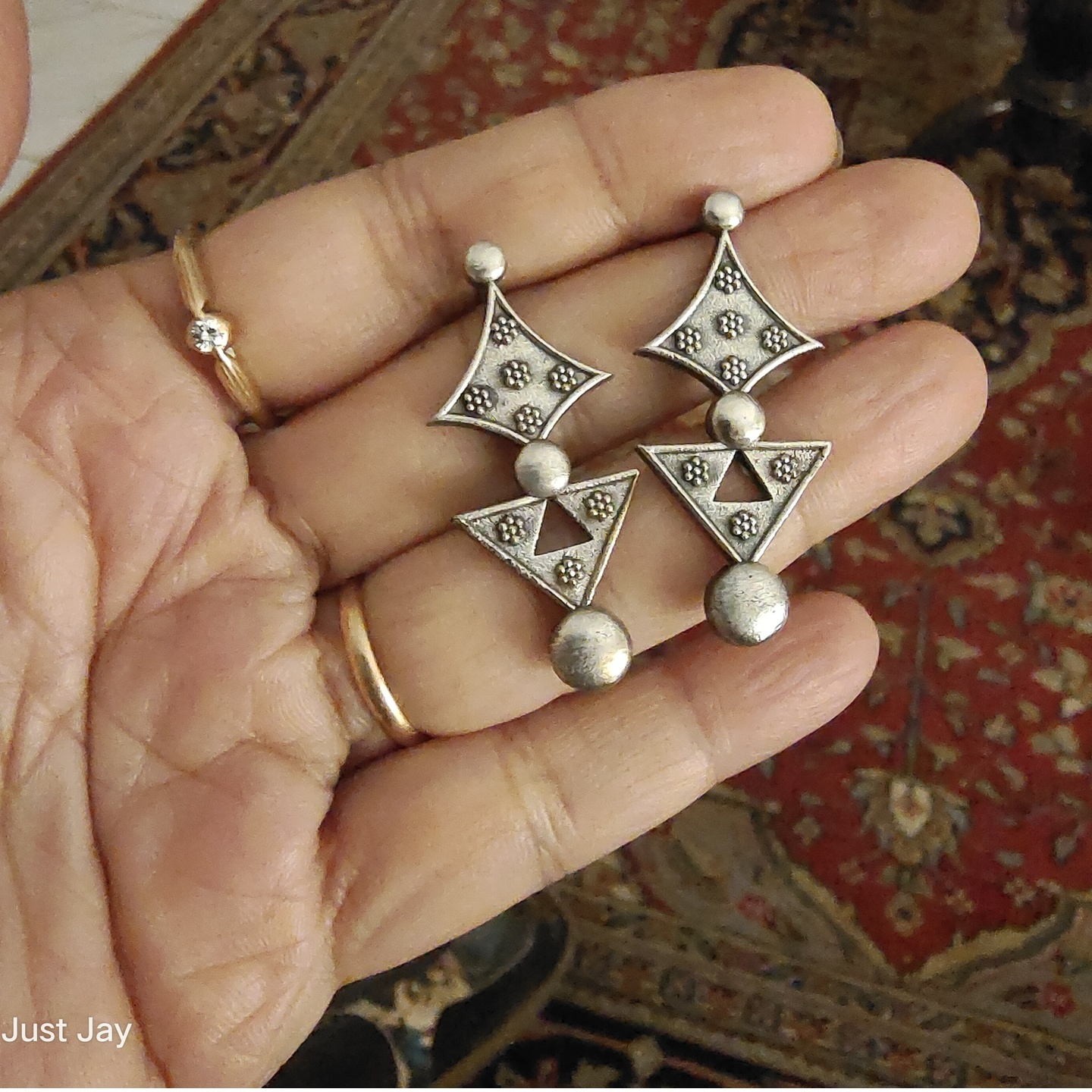 Beautiful Earrings in Silver Replica