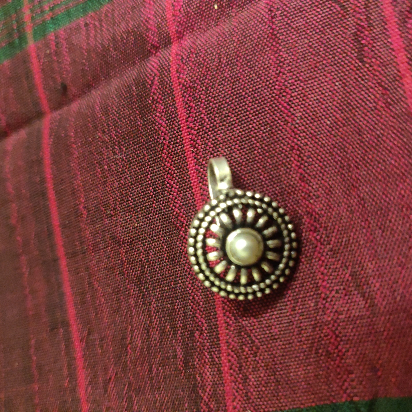 Oxidized Nose Pin with Pearl