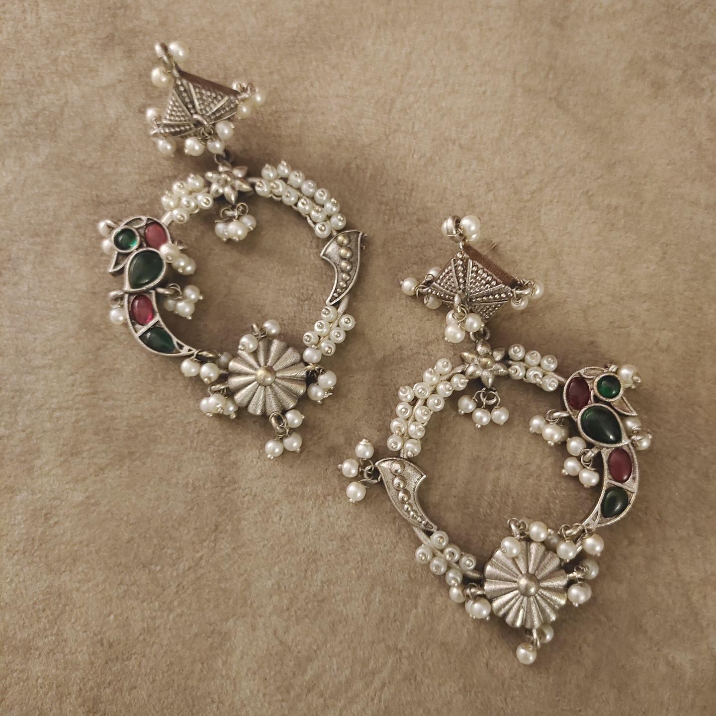 Statement Earrings with Pearls