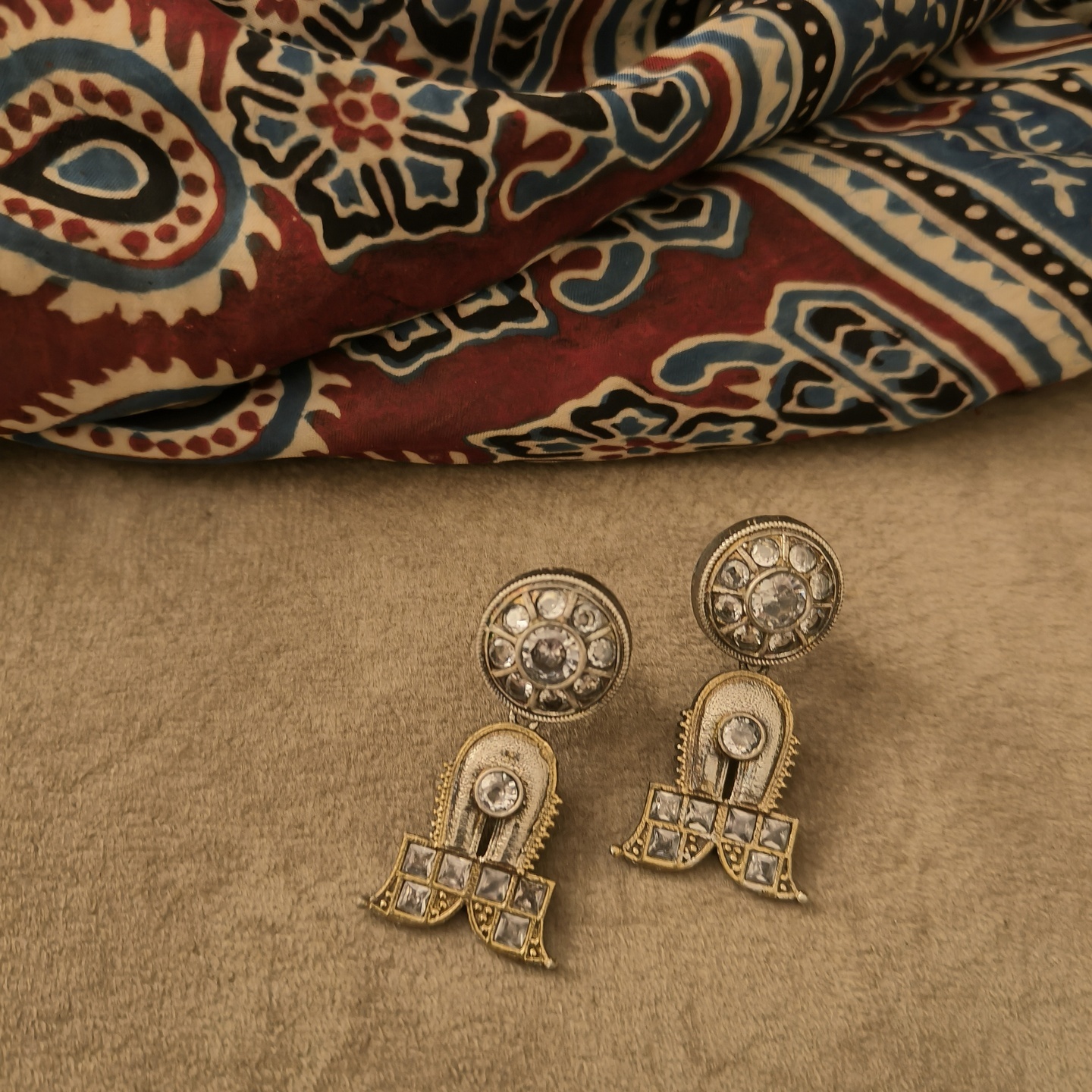 Dual Tone Earrings