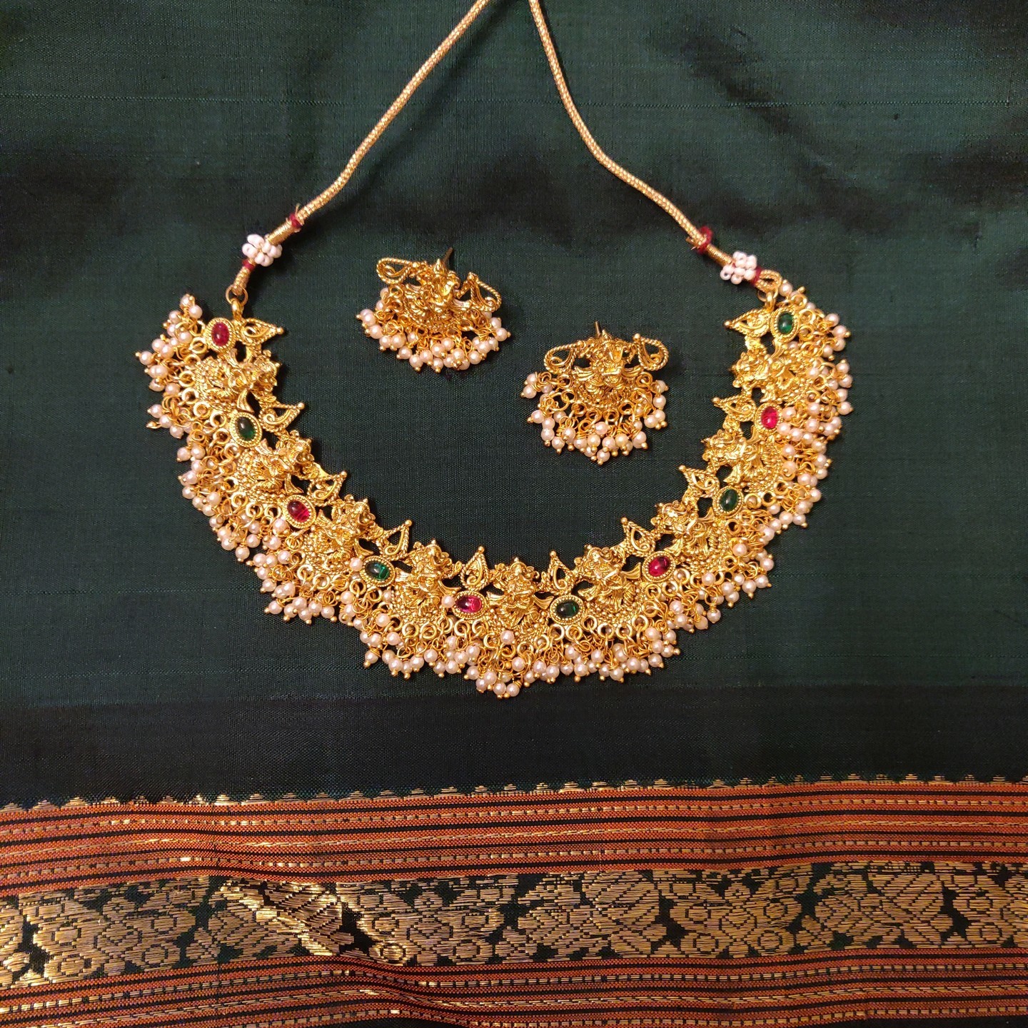 Ganesha Necklace in Gold Tone