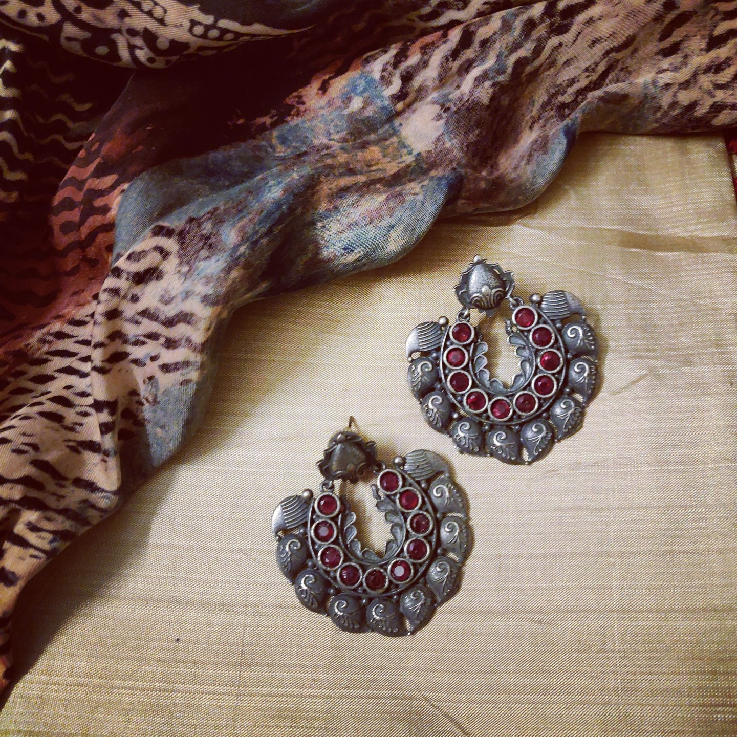 Earrings in Silver Replica
