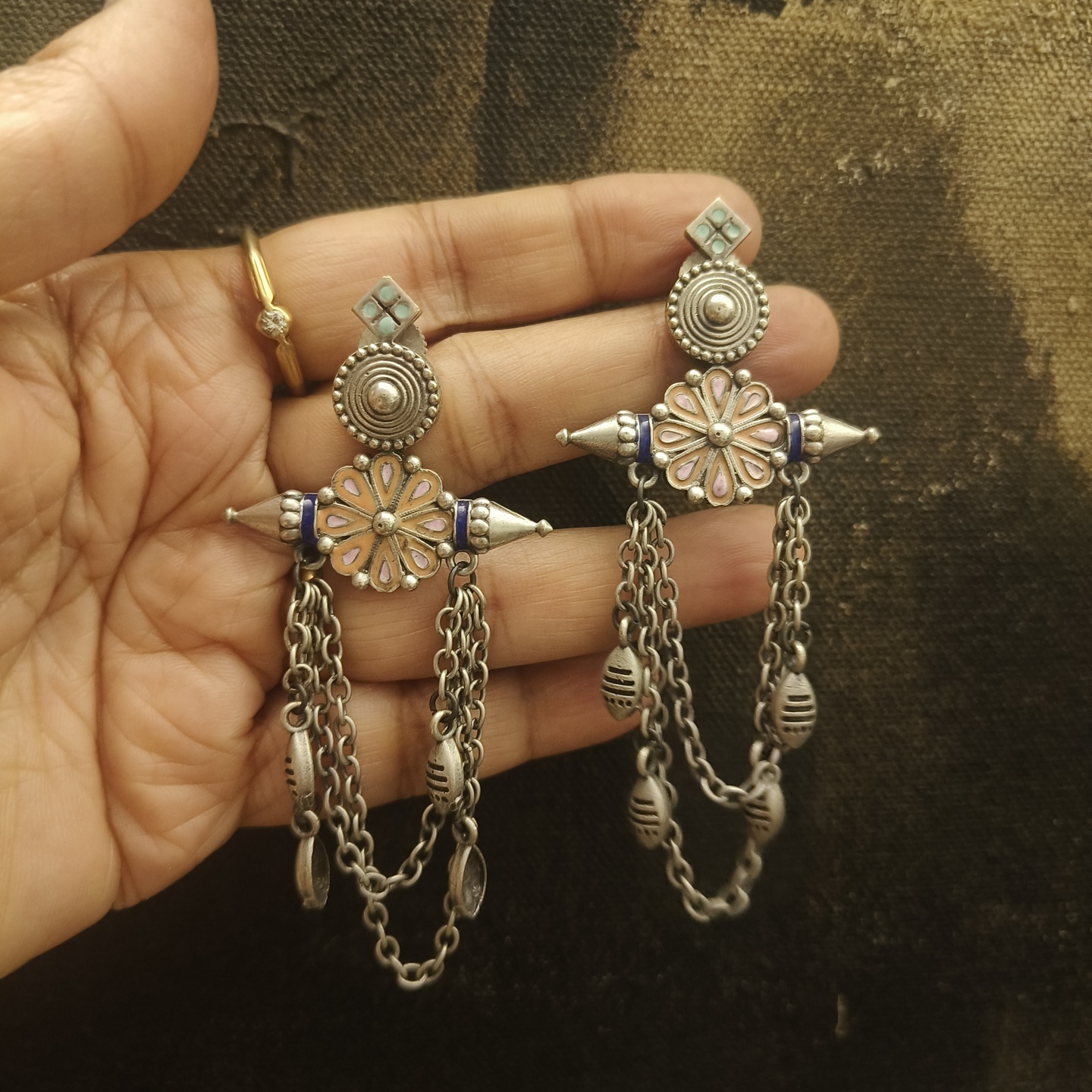Enamel Earrings 