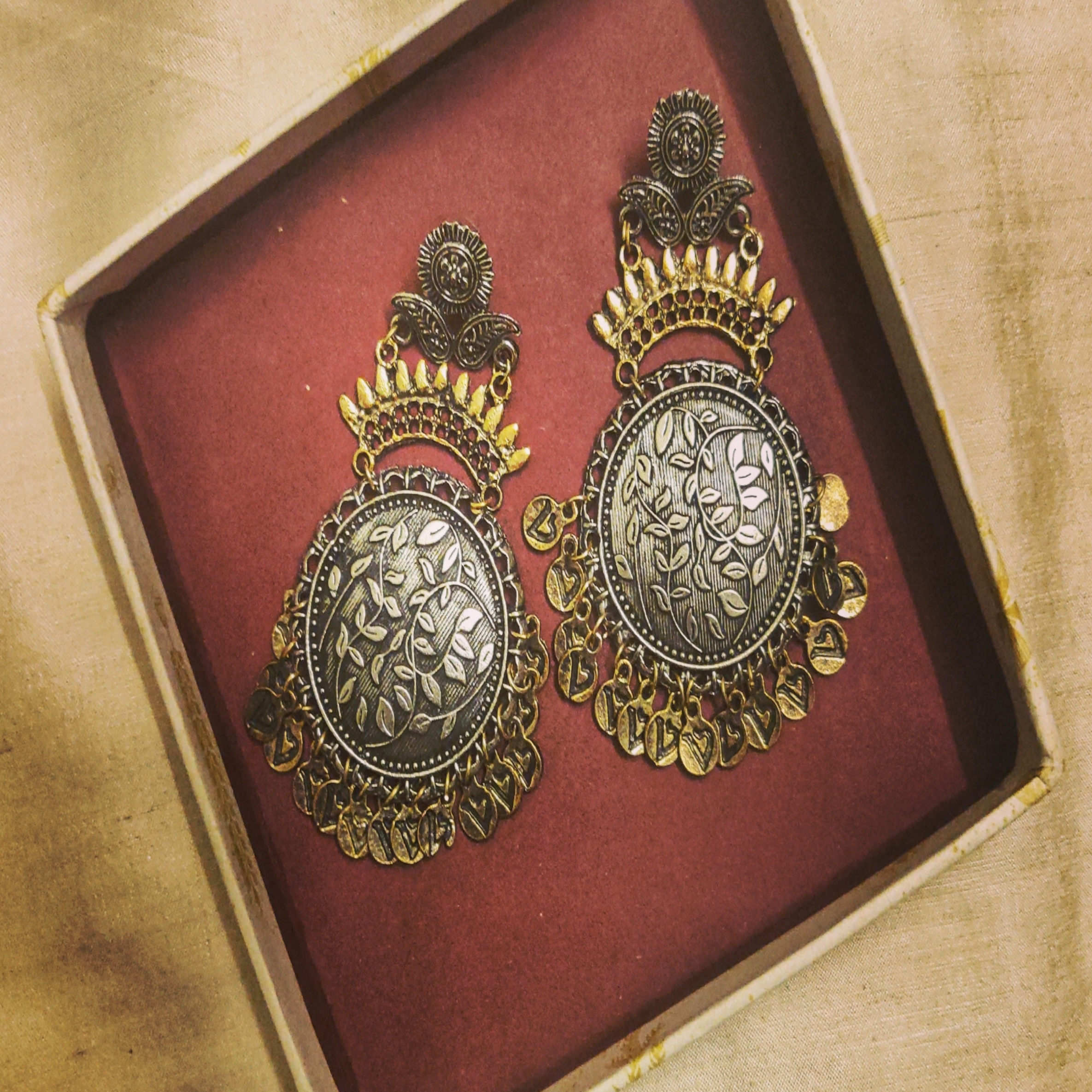 Dual Tone Statement Danglers