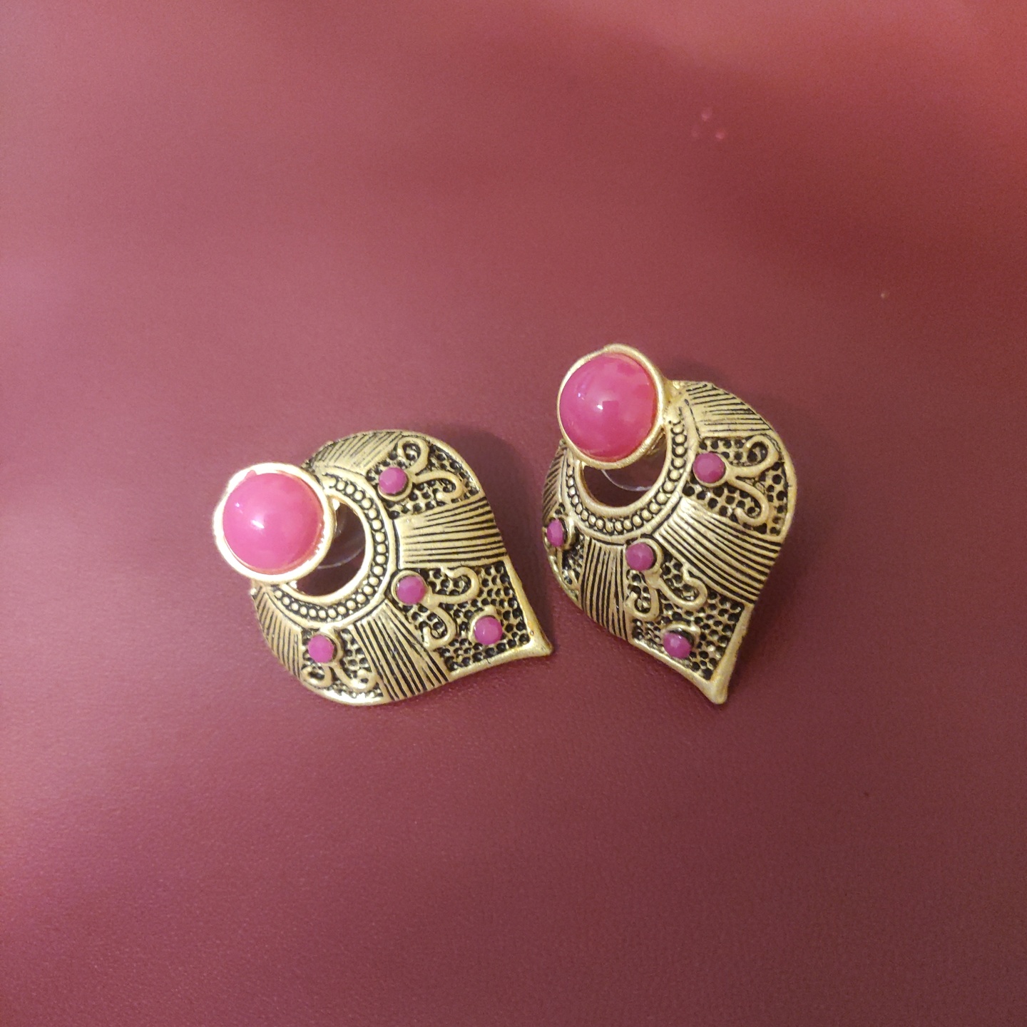 Earrings in Matte Gold Finish