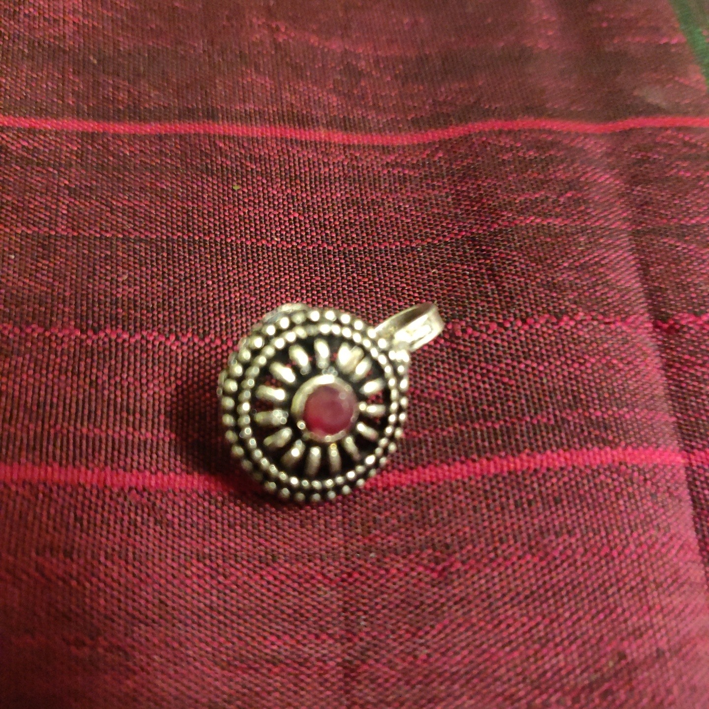 Stone Encrusted Oxidized Nose Pin