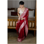 Handwoven Rupa Booti khaddi banarasi chiffon saree