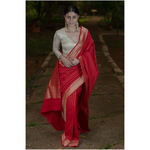 Handwooven kadhwa antique goldsilver jari mulmul cotton banarasi saree.