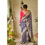 Handloom Khaddi Georgette Kadhwa jaal motifs banarasi saree