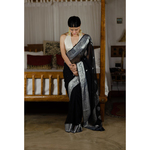 Handwoven Rupa Booti khaddi banarasi chiffon saree