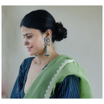 Handmade pure silver earrings