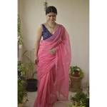 Handmade and handembroidered kota doria saree