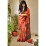Handwoven tussar silk saree .