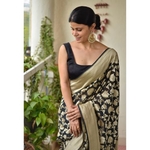 Handwoven kadiyal jal motif Khaddi georgette Banarasi saree