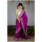 Handwoven kadhwa katan silk banarasi saree with bootis motifs