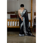 Handwoven Rupa Booti khaddi banarasi chiffon saree