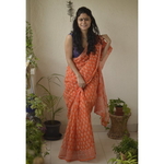 Handmade and handembroidered kota doria saree