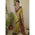 Handwoven tussar silk saree