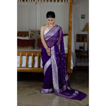 Handwoven Rupa Booti khaddi banarasi chiffon saree
