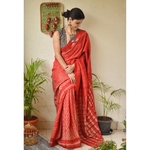 Handwoven tussar silk shibori saree