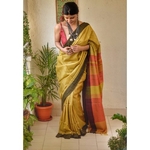 Handwoven tussar silk saree
