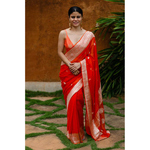 Handwoven Rupa Booti khaddi banarasi chiffon saree