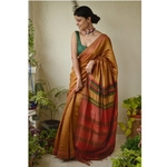 Handwoven tussar silk saree