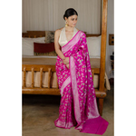 Handwoven kadhwa tussar silk banarasi saree