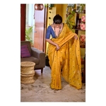 Handwoven jamdani bootis motif linen saree