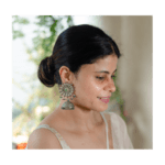 Handmade silver big jhumka