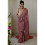 Handloom and Handembroidered chikankari mull cotton saree.