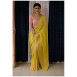 Handspun handwoven pure muslin cotton Jamdani motifs saree.