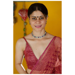 Handmade silver zircon stone neckpiece .