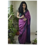 Handwoven tussar silk saree.