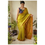 Handwoven matka silk saree with aari silk pallu