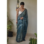 Handwoven tussar shibori silk