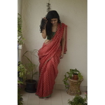 Handmade and handembroidered kota doria saree