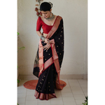 Handwoven muslin saree with the revival of old paithani design.