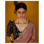 Handmade perl made silver neckpiece with antique pendant.