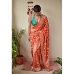 Banarasi khadiyal jari motif Khaddi georgette saree