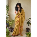 Handwoven Natural Dyed cotton saree