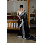 Handwoven Rupa Booti khaddi banarasi chiffon saree
